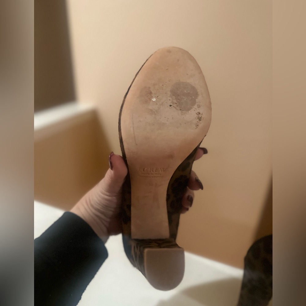 J. Crew Leopard Etta Heels - J Crew Collection - Chocolate brown/black 10 - Picture 7 of 10